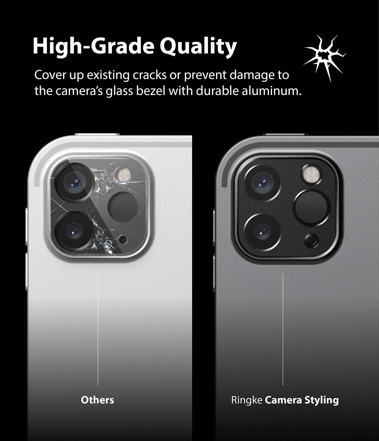 Ringke Camera Styling iPad Pro 11 12.9 cornice alluminio nera