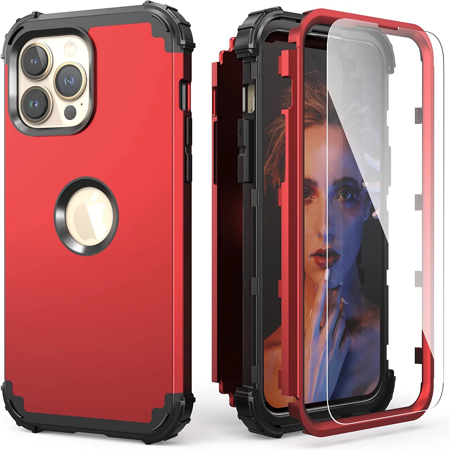 Redpepper iPhone 14 Pro Max cover con vetro temperato antishock