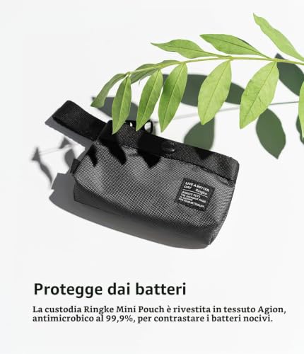 Ringke Mini Pouch Two-Way Bag Pochette Nera Nylon AirPods