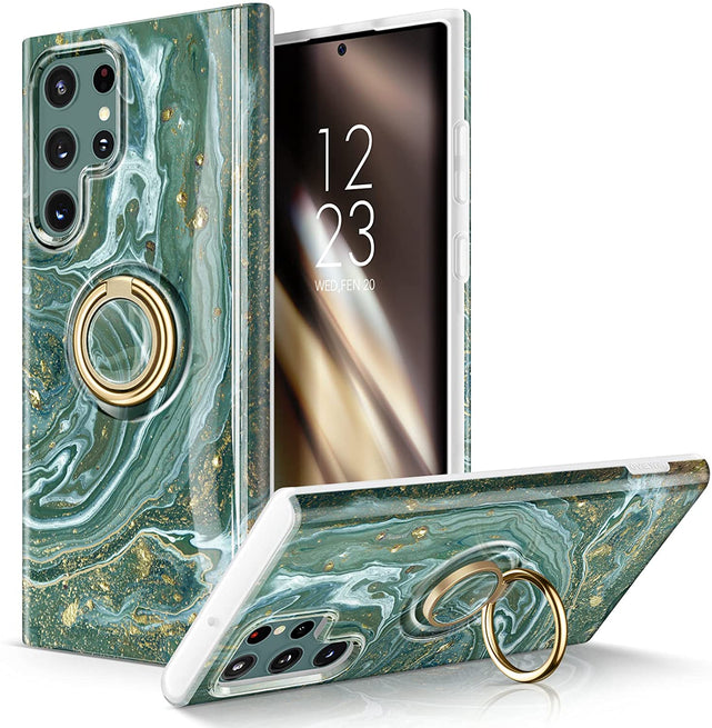 Redpepper Galaxy Cases S22 Ultra cover marmo con anello