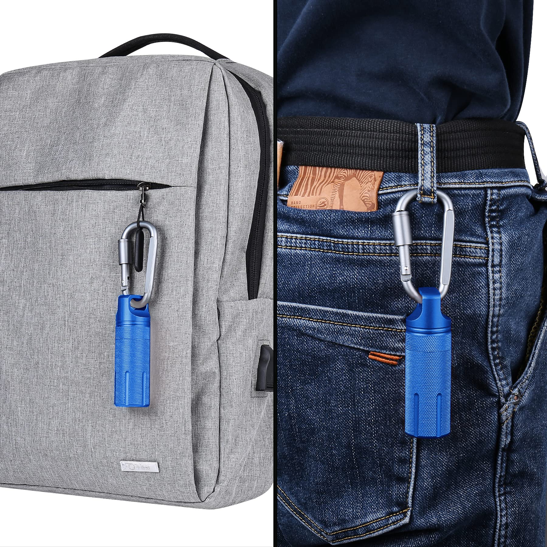 Aenllosi SSD Case custodia alluminio Ledger Nano S blu antiurto