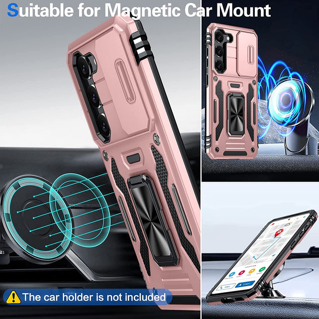 Redpepper Galaxy S23 Cover Rugged Anello Nera Full Body