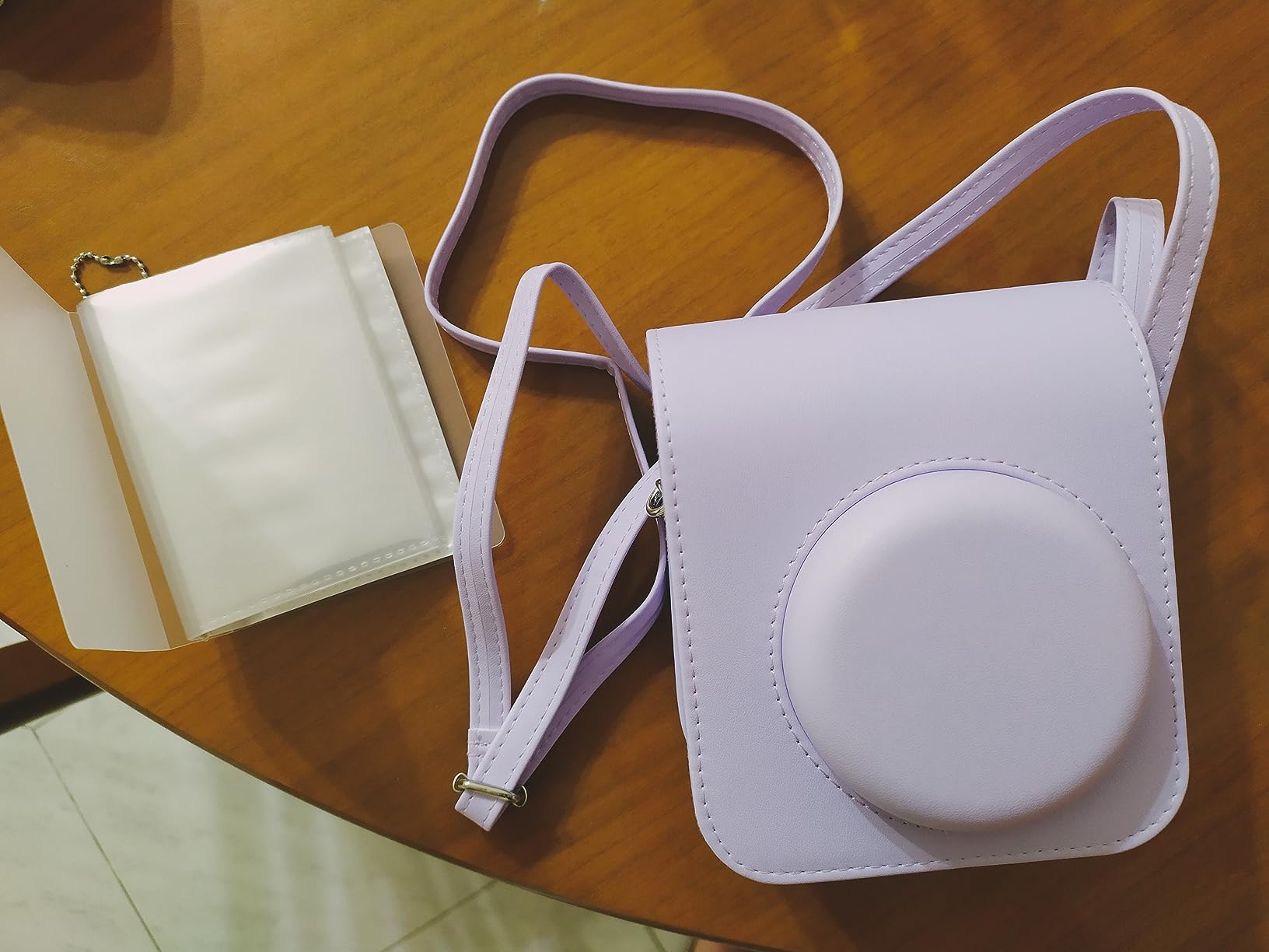 Aenllosi Camera Case Instax Mini 11/12/13 custodia blu pastello