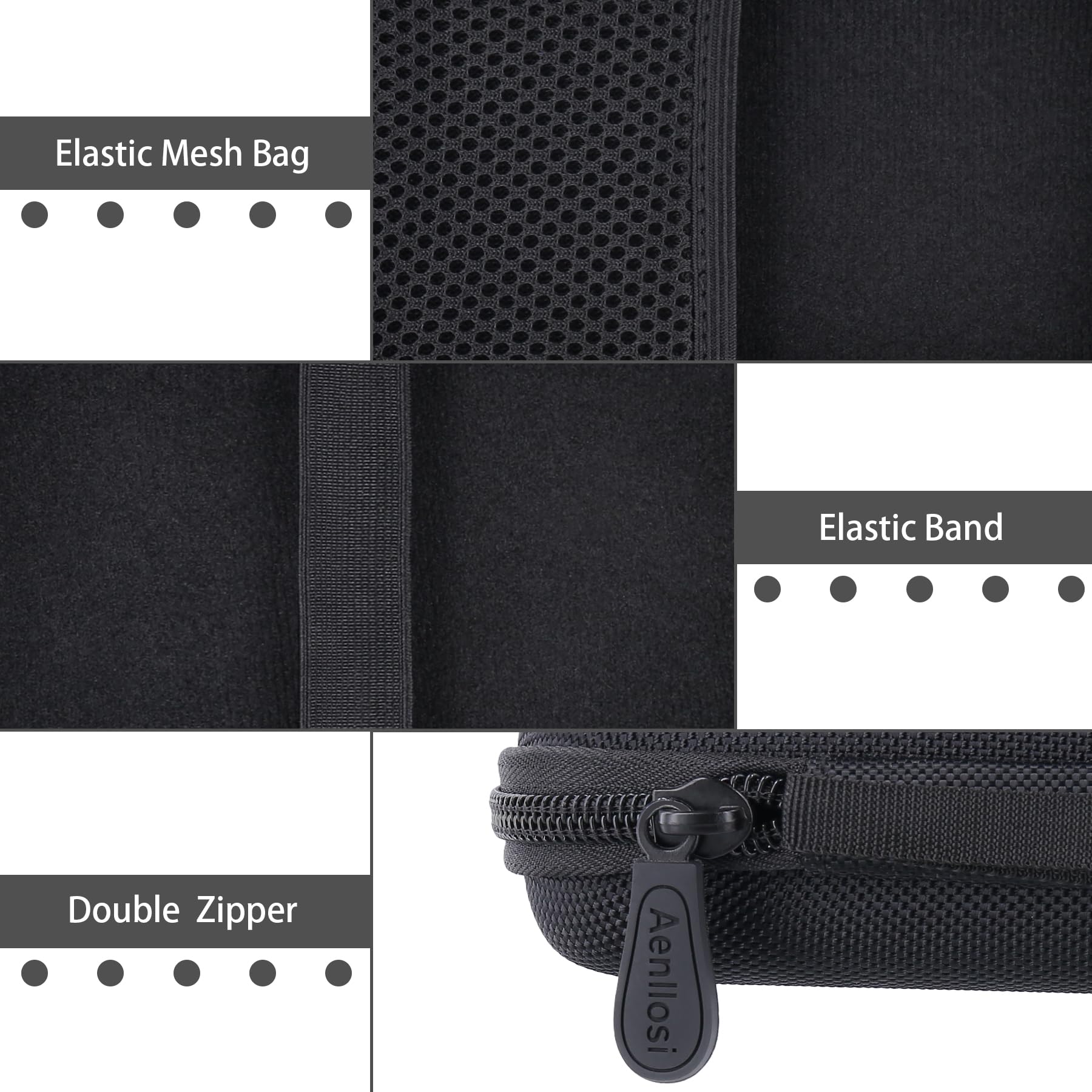 Aenllosi Microphone Case Custodia Alto Total 2 EVA Nero
