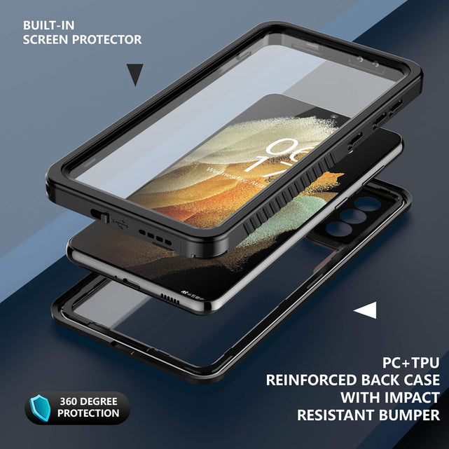 Redpepper Galaxy S25 Ultra cover impermeabile nero IP68