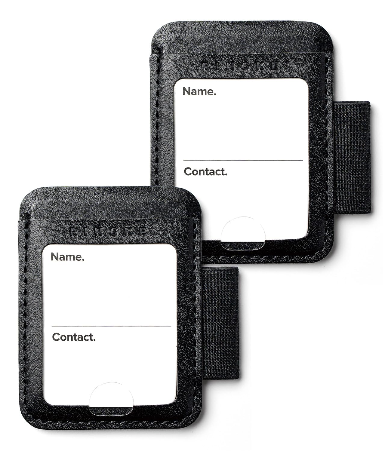 Ringke Name Tag Pen Holder M portapenne adesivo ecopelle nero