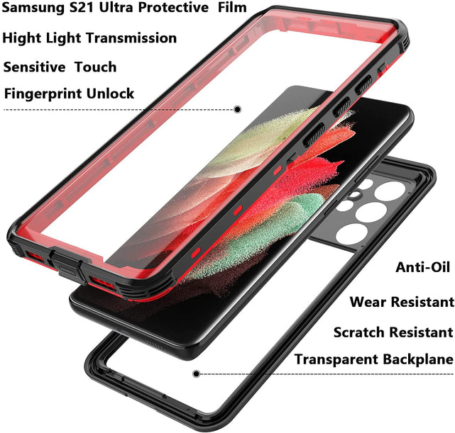 Redpepper Galaxy S21 Ultra custodia impermeabile IP68 trasparente