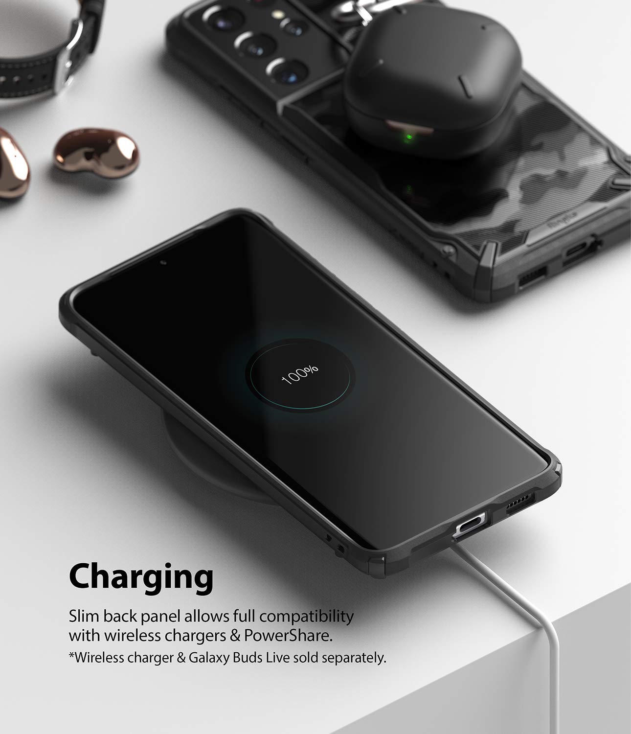 Ringke Fusion-X Galaxy S21 Ultra Cover Camo Black Mimetica