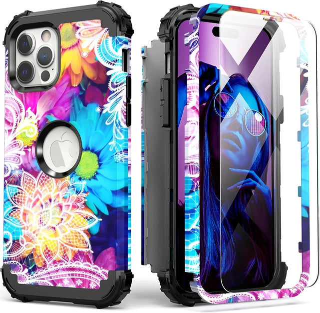 Redpepper iPhone 14 Pro Max cover con vetro temperato antishock