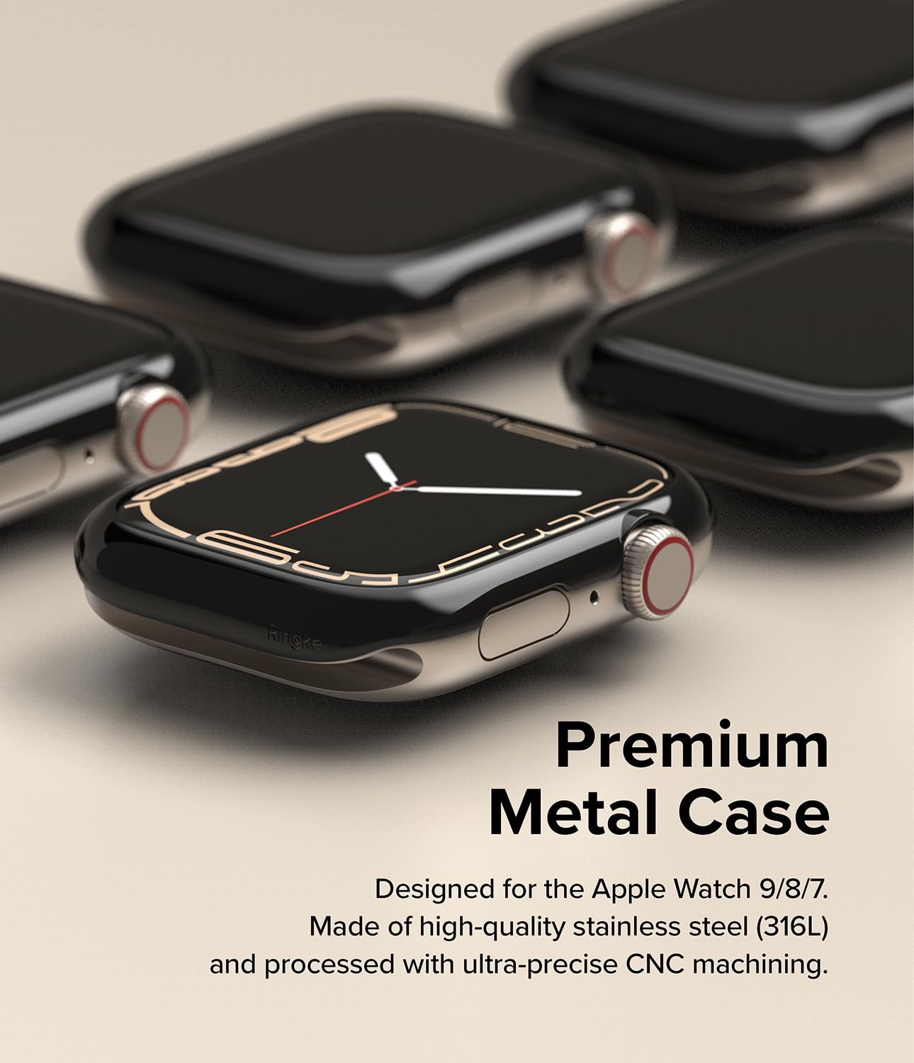 Ringke Bezel Styling 41-03 Ghiera Apple Watch 41mm Nera Acciaio