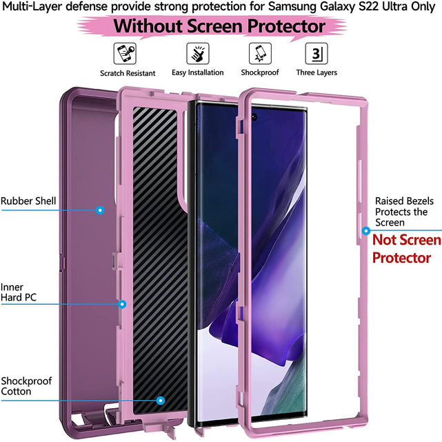 Redpepper Galaxy S22 Ultra Cover Antiurto a Tre Strati