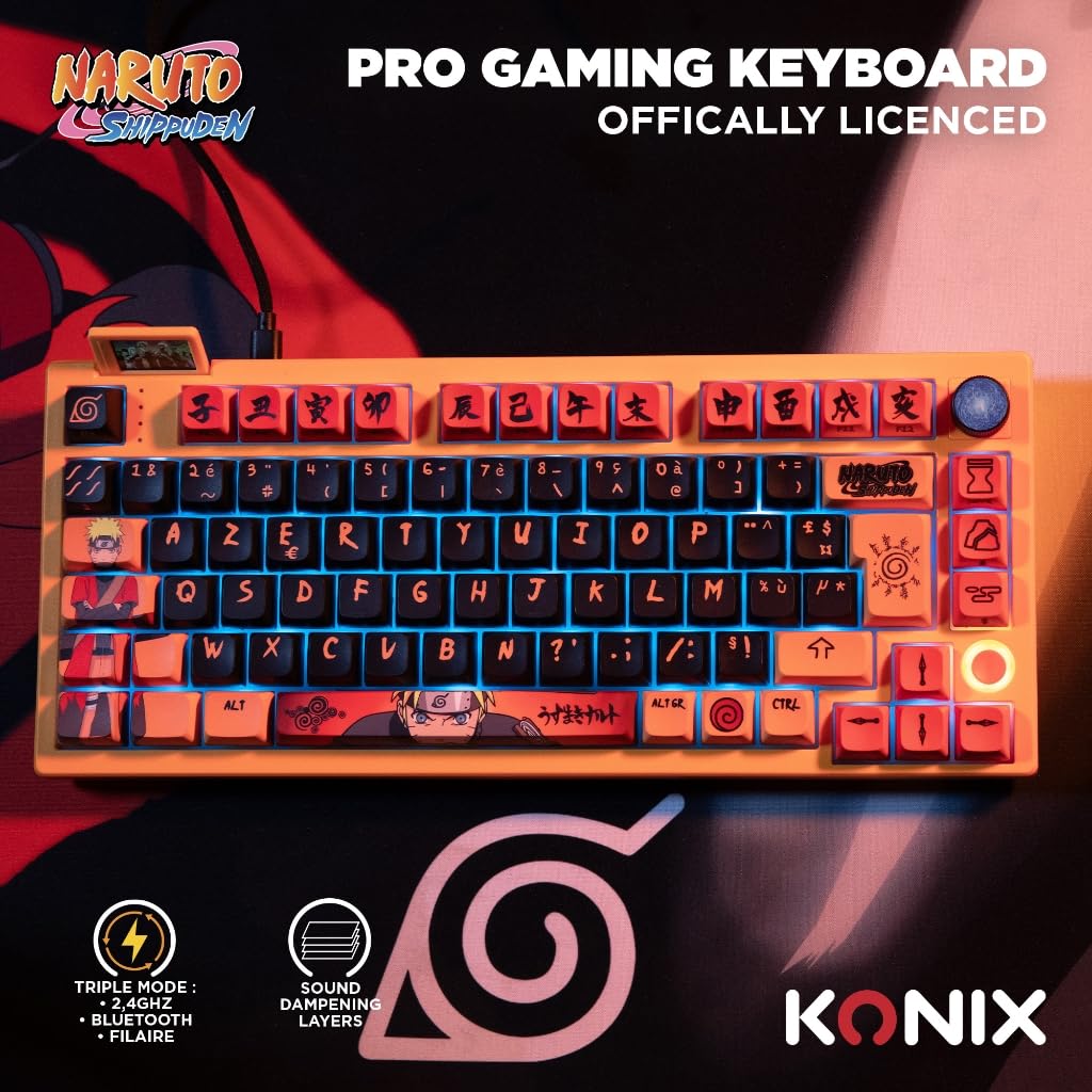 Konix Naruto Tastiera meccanica AZERTY RGB Mode Hermite