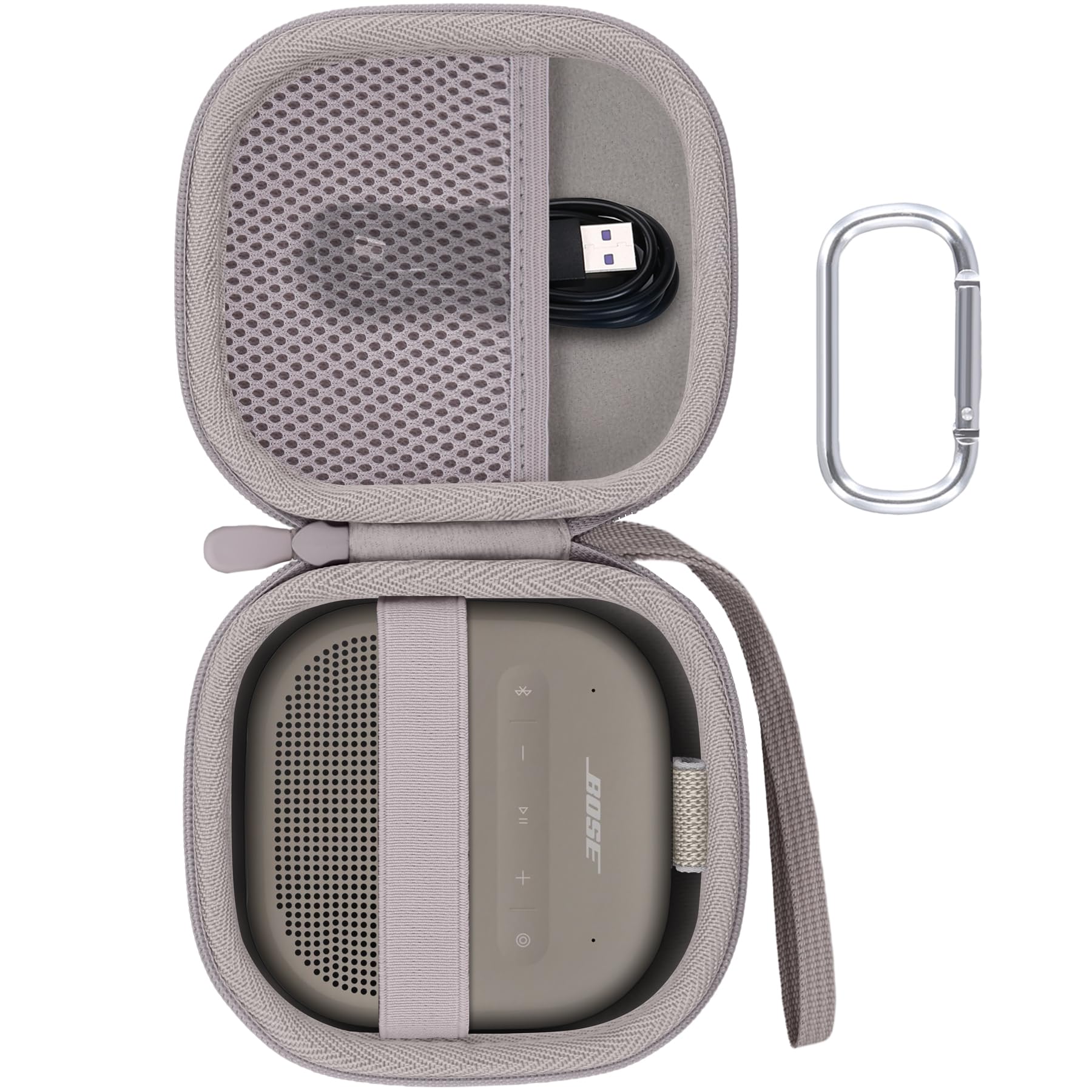 Aenllosi Speaker Case Bose SoundLink Micro 2 custodia sabbia EVA