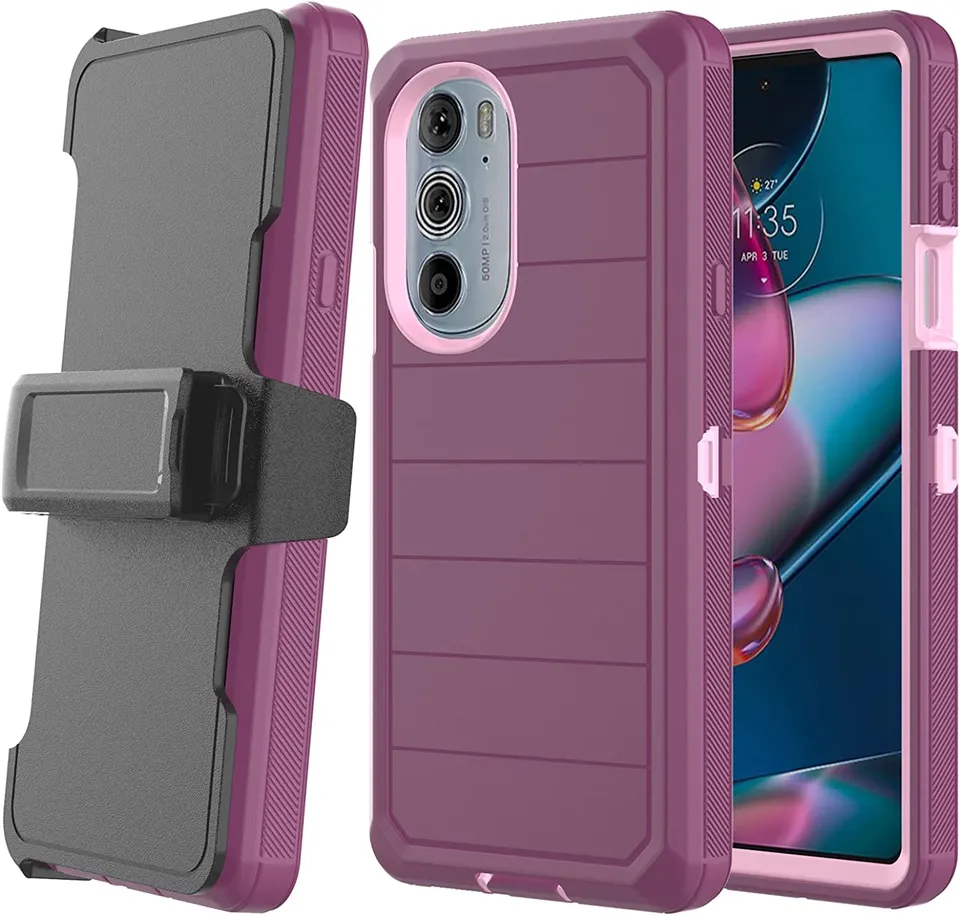 Redpepper Motorola Edge Plus 2022 Cover Nera con Clip