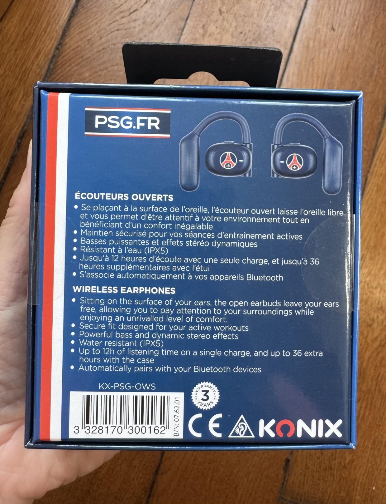 Konix PSG auricolari wireless sportivi blu Bluetooth 5.3