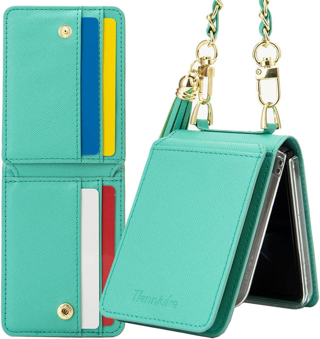 Redpepper Galaxy Z Flip 4 Cover Portafoglio Pelle Viola