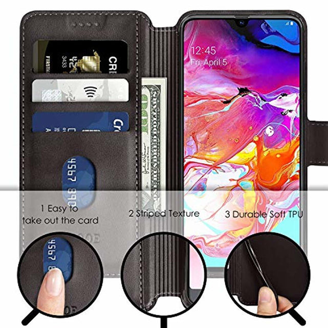 Redpepper Galaxy A70 Cover Portafoglio Pelle con Stand