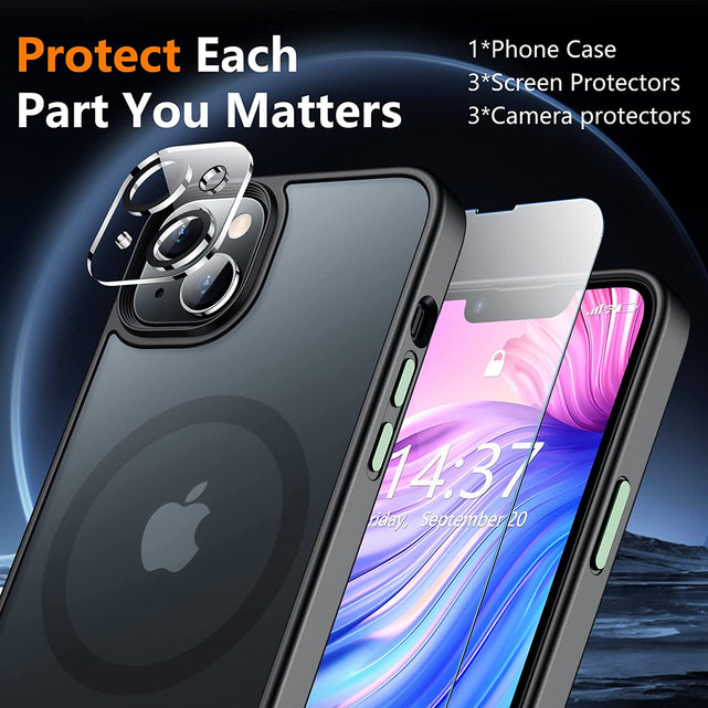 Redpepper Apple Cases iPhone 14 Plus cover nera con vetri