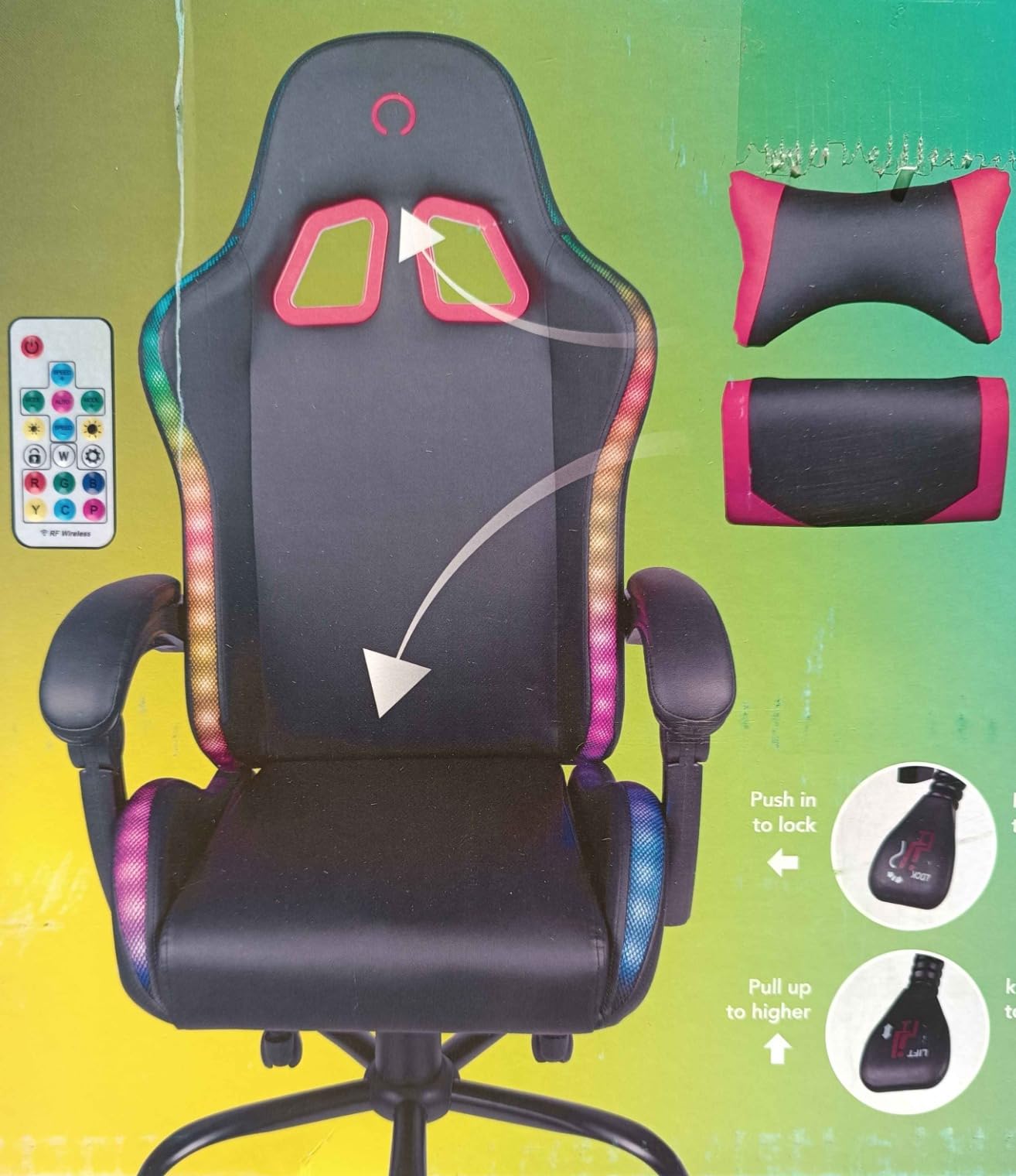 Konix Phantom sedia gaming ufficio nera RGB 135°