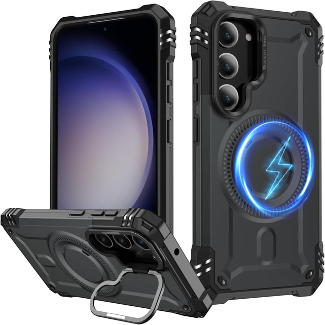 Redpepper S25 Ultra cover verde kickstand magnetica