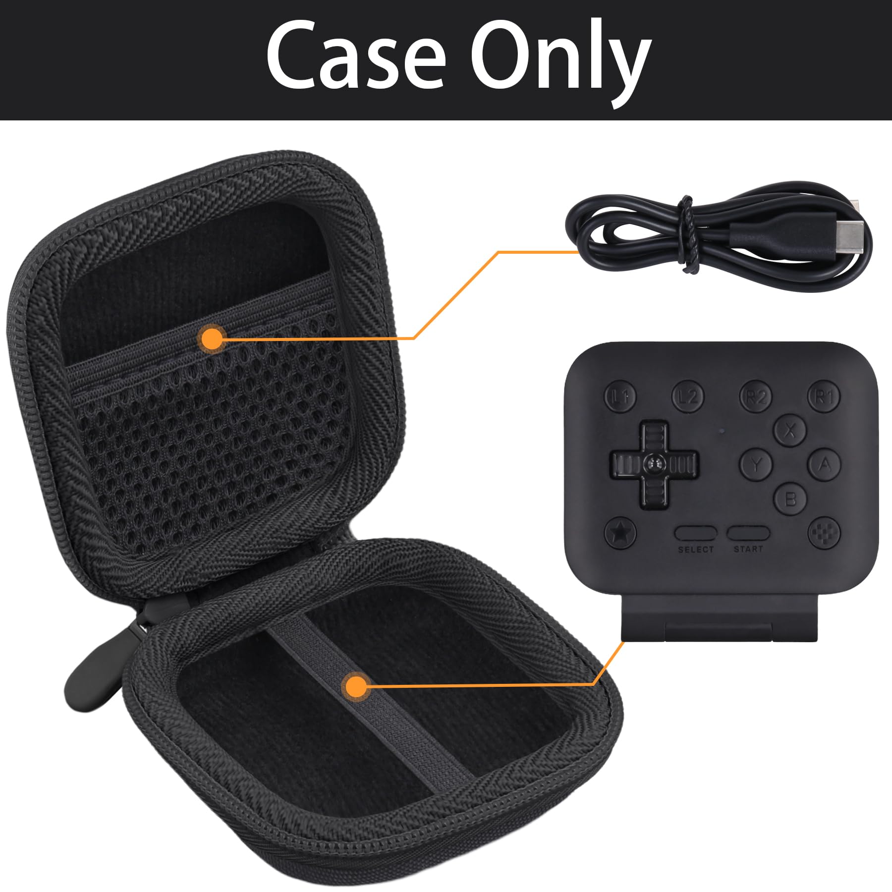 Aenllosi Game Controller Case Custodia 8BitDo FlipPad Nera