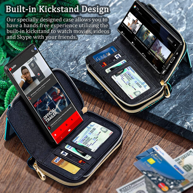 Redpepper Galaxy Cases portafoglio Note 20 Ultra pelle verde