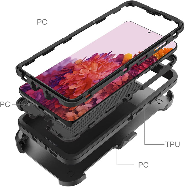 Redpepper Galaxy S21 Ultra cover nera con clip da cintura