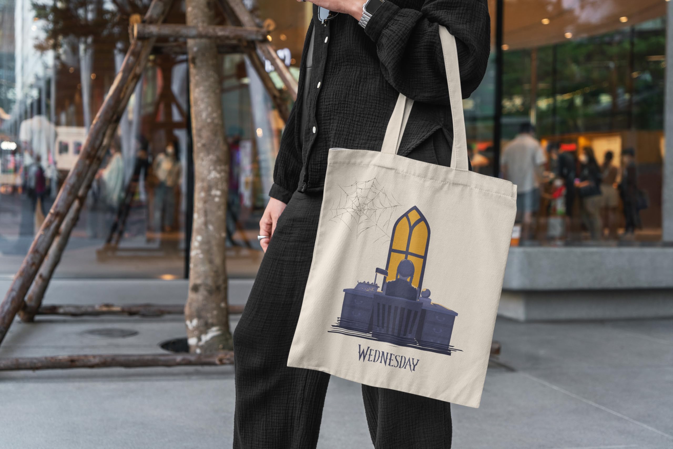 Konix Mercoledì Borsa Tote 38x42 cm Bianco Writing Time Poliestere