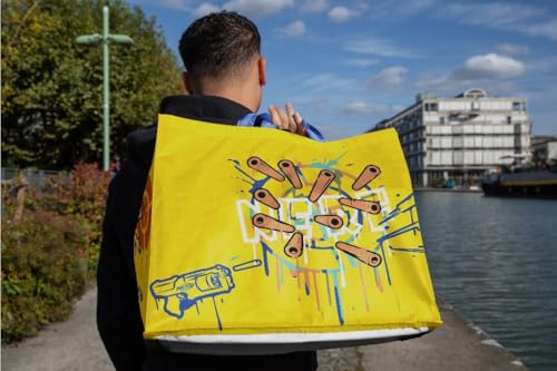 Konix Nerf Borsa Spesa Gialla Riciclata 40x45x20 cm