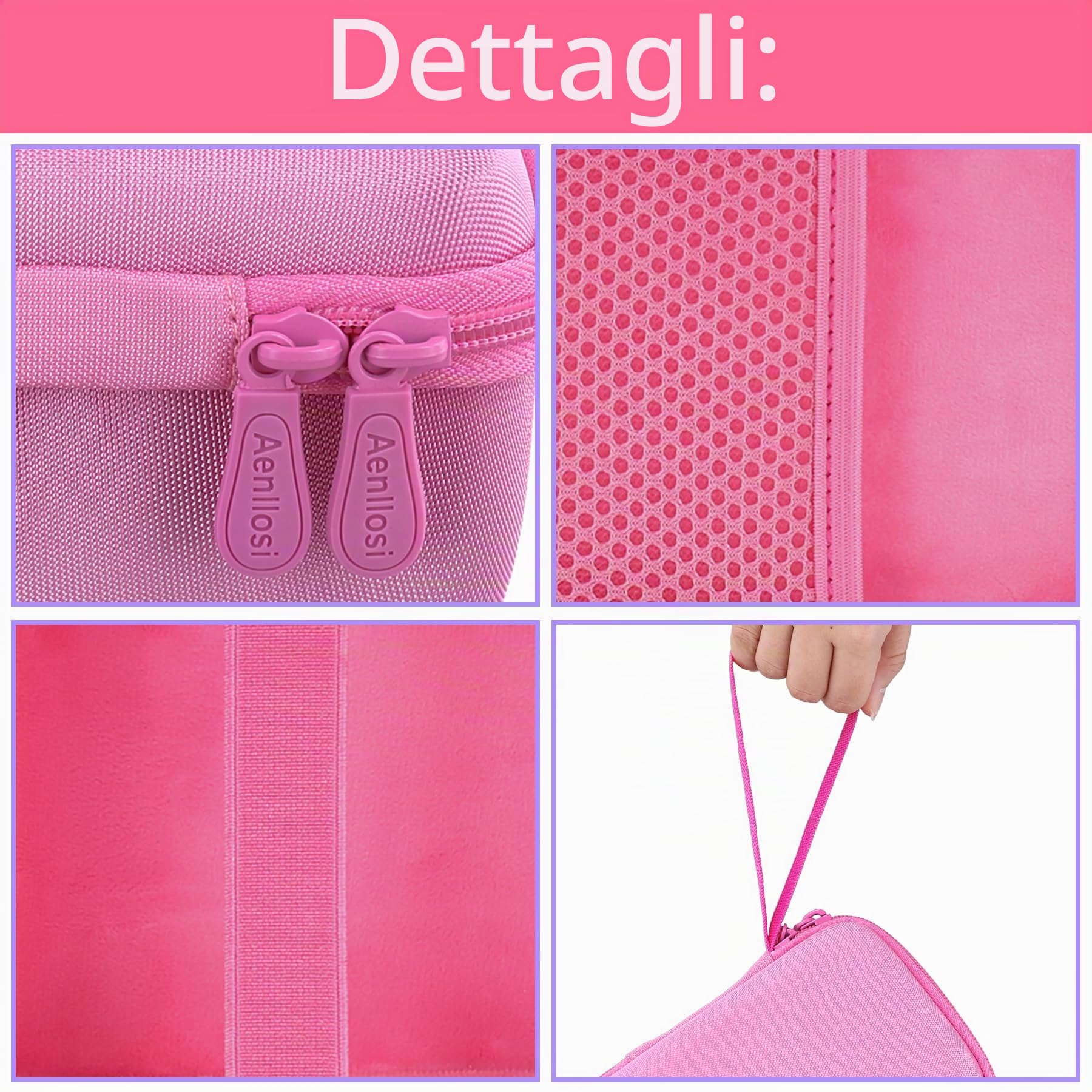 Aenllosi Camera Case fotocamera bambini custodia rosa EVA