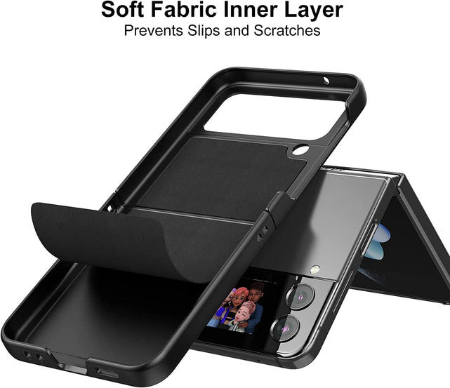 Redpepper Galaxy Cases Z Flip 4 cover pelle sottile nera