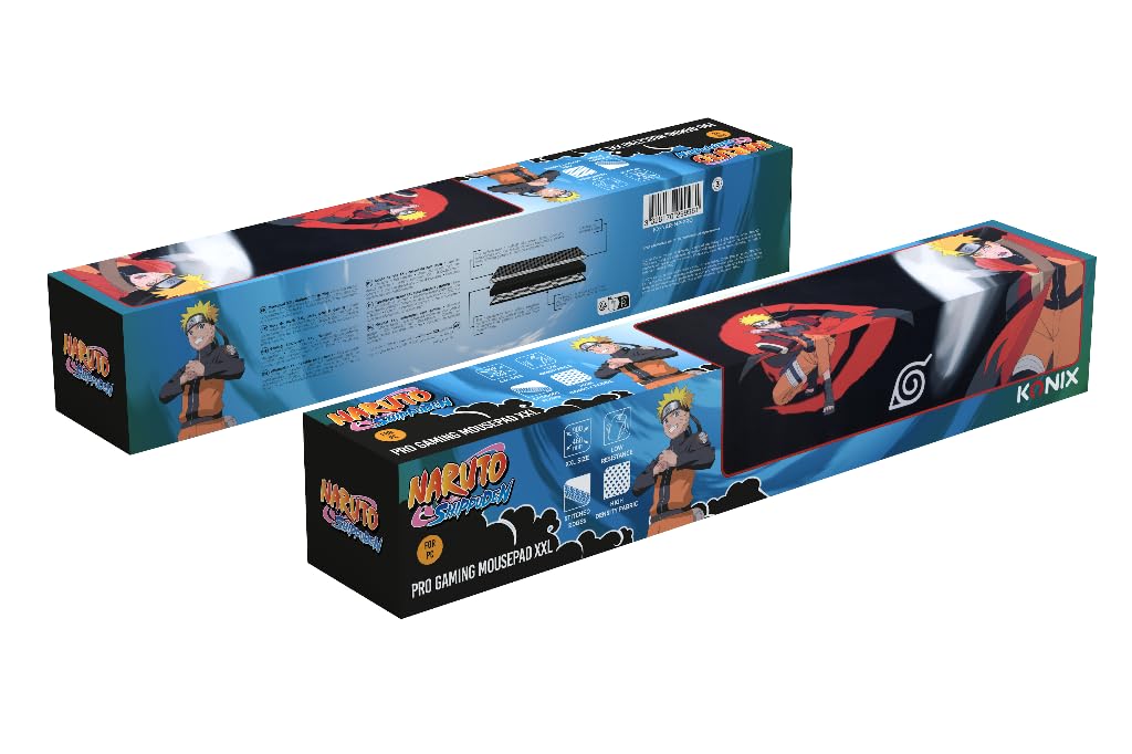 Konix Mouse Pads tappetino gaming XXL 90x46 Naruto Eremita nero