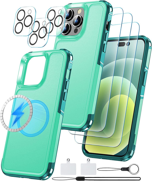 Redpepper Apple Cases 14 Pro Max cover magnetica nera vetro