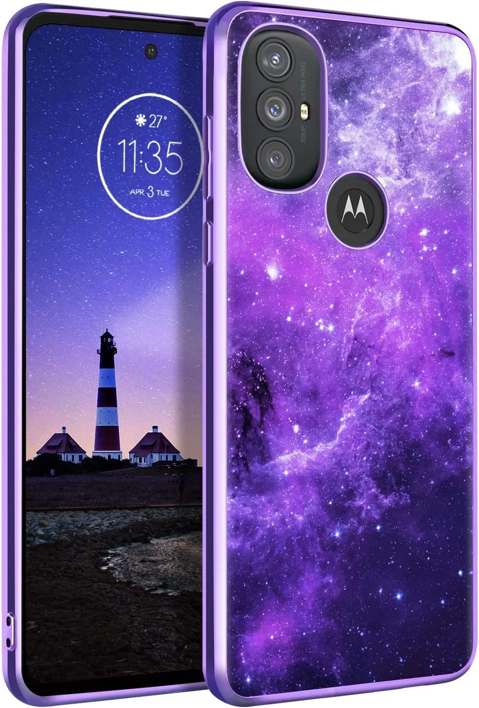Redpepper Moto G Power 2022 cover spazio blu fosforescente