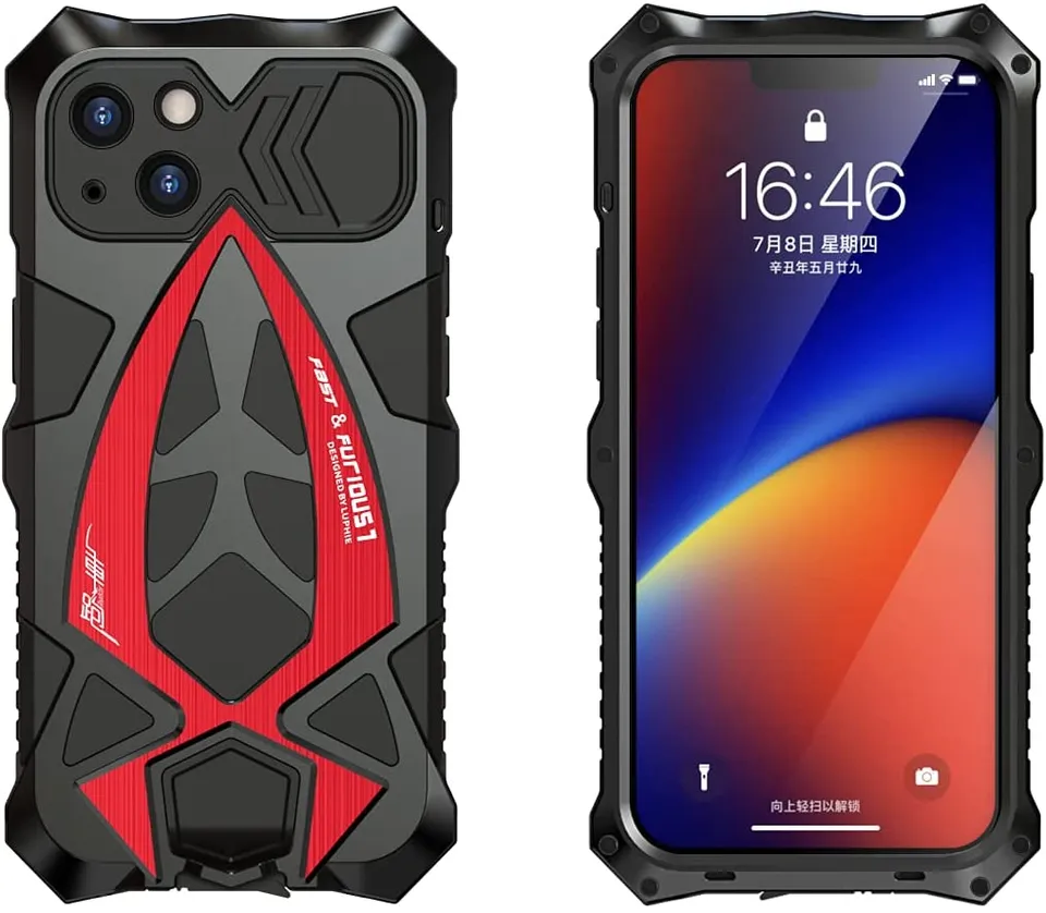 Redpepper iPhone 13 Pro Max Cover Metallo Bumper Sportiva