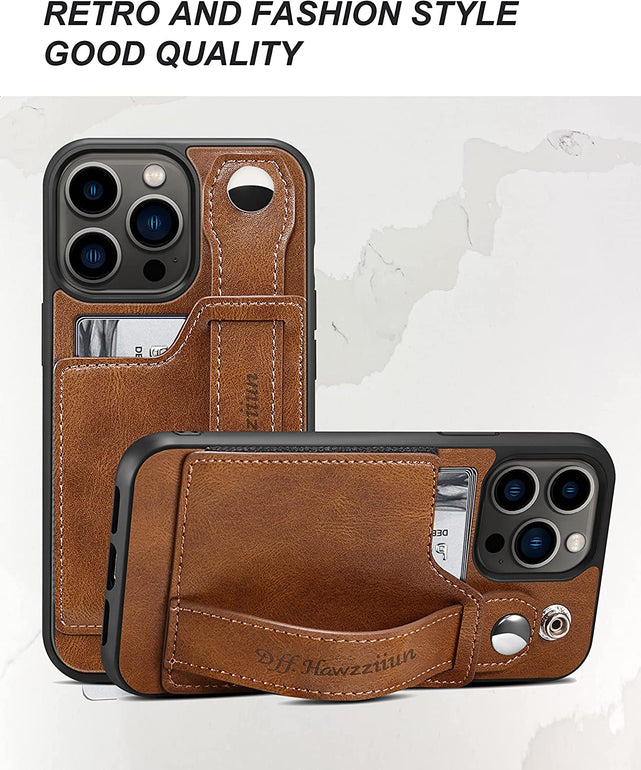 Redpepper iPhone 13 Pro Max Custodia Wallet Marrone 6,7"