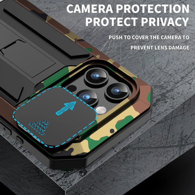 Redpepper Apple Cases cover iPhone 16 Pro metallo armor con stand