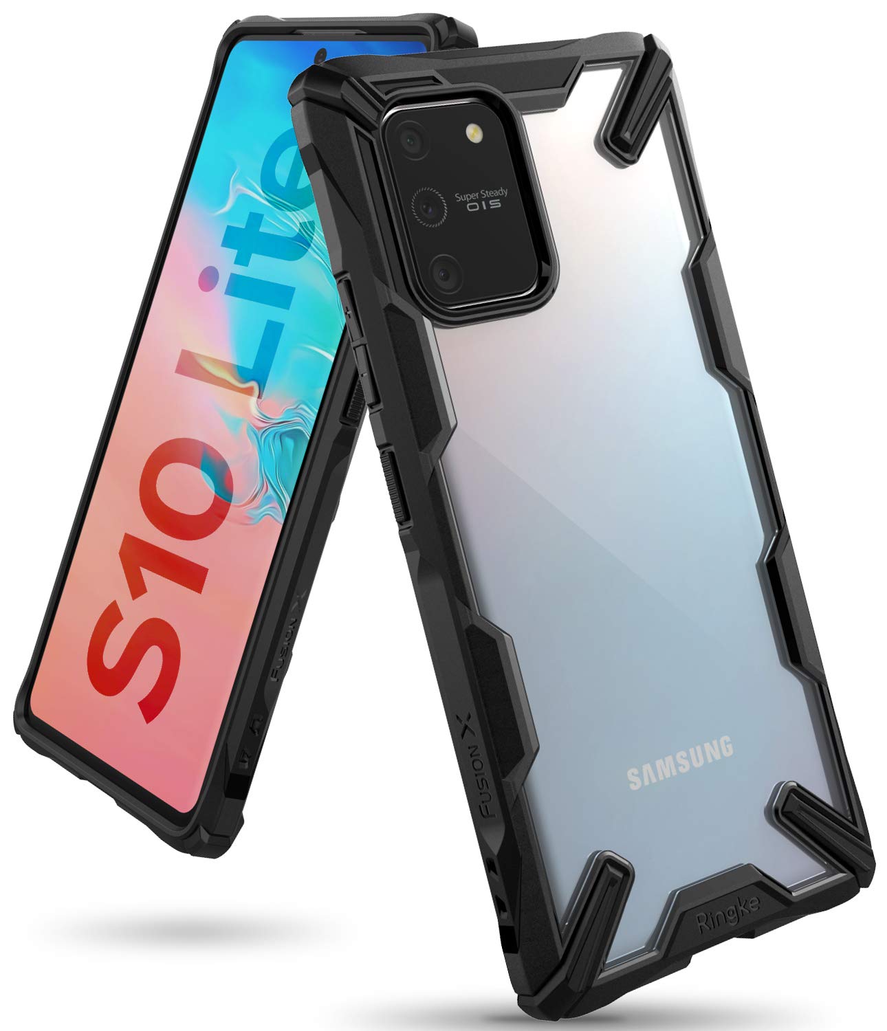 Ringke Fusion-X Cover Galaxy S10 Lite Nero trasparente antiurto