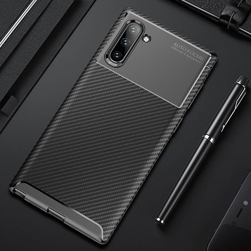 Redpepper Note 10 Plus custodia carbonio bumper nero
