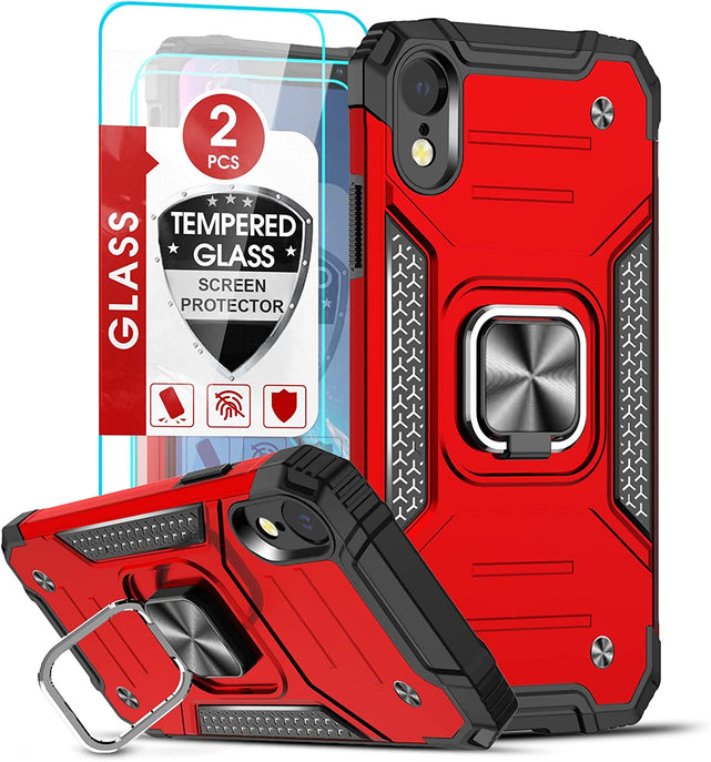 Redpepper iPhone XR Cover Rossa Anello Antiurto 6.1"