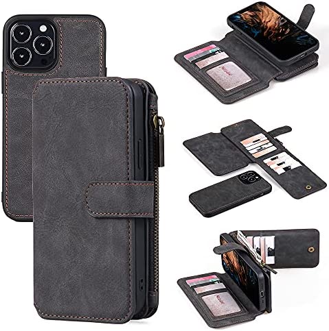 Redpepper iPhone 13 Pro Max custodia portafoglio marrone