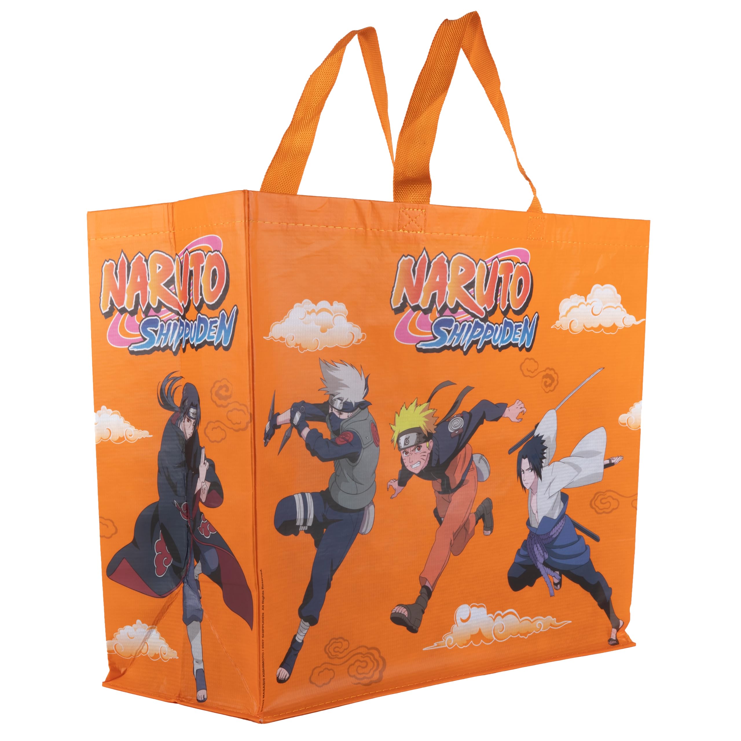 Konix Naruto Shippuden borsa spesa arancione 40x45x20 riciclata