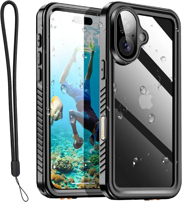 Redpepper iPhone 17 Cover Impermeabile con schermo integrato nera