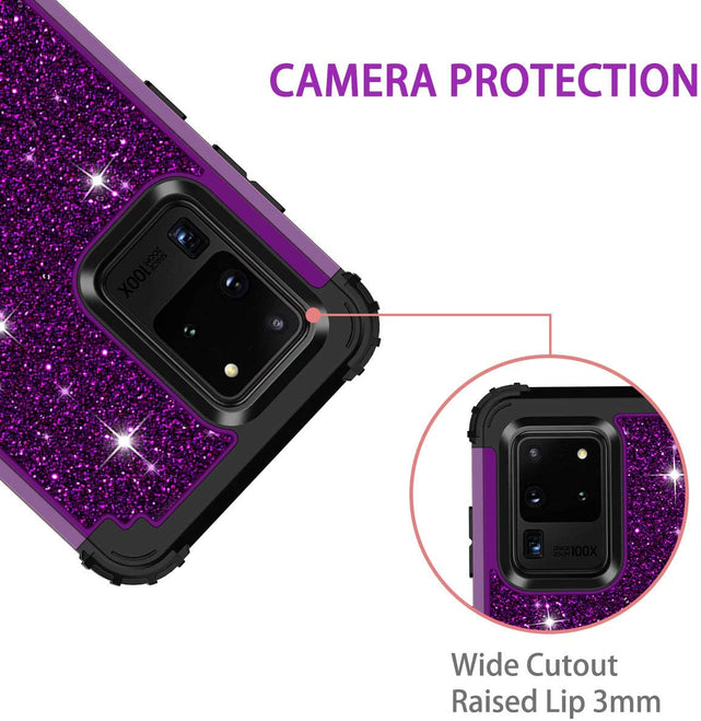 Redpepper Galaxy S20 Ultra Cover Glitter Antiurto