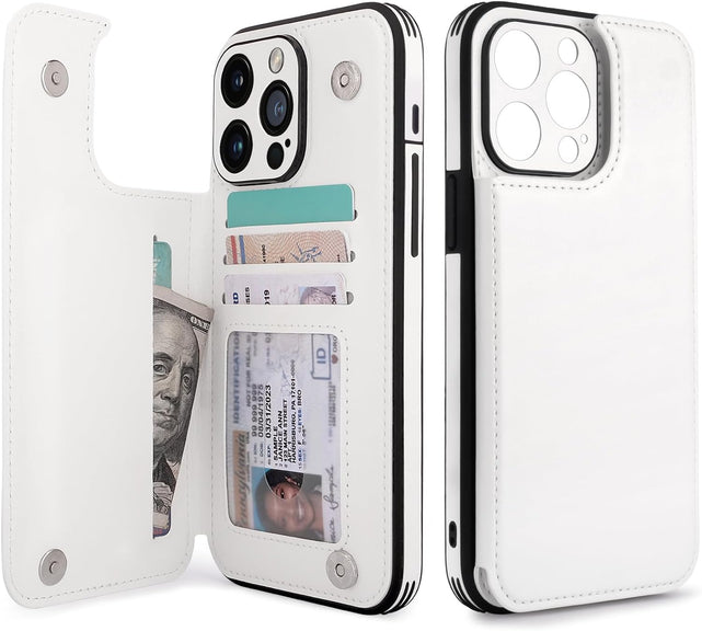 Redpepper iPhone 15 Pro Max cover portafoglio nera pelle