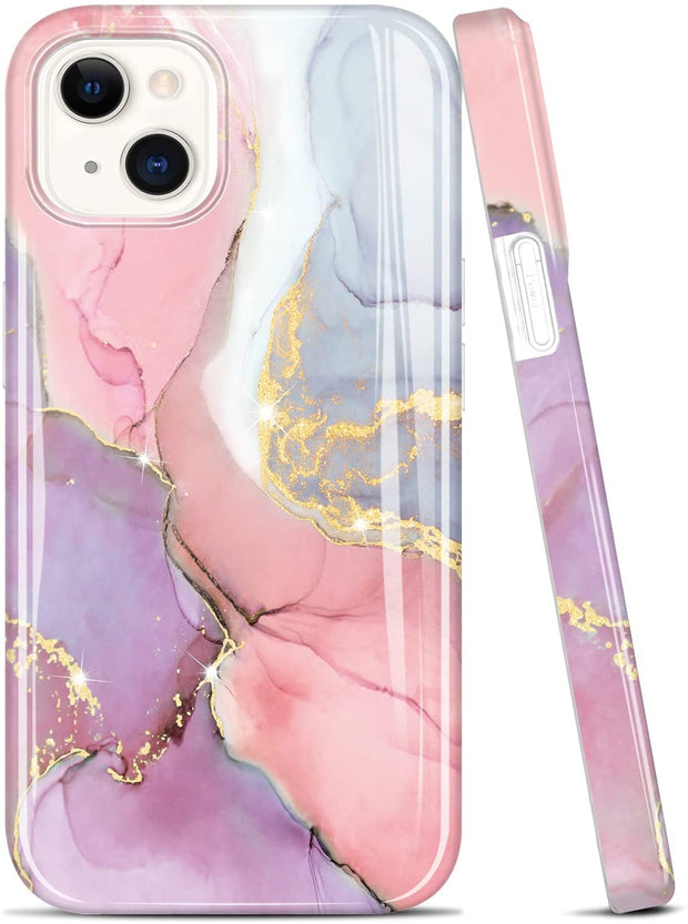 Redpepper iPhone 13 Mini Cover Marmo Glitter Oro Slim