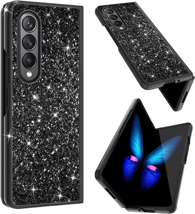 Redpepper Galaxy Z Fold 4 custodia glitter blu brillantini