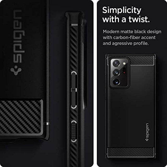 Redpepper Note 20 Ultra cover Rugged Armor nero TPU