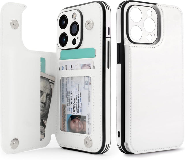 Redpepper iPhone 15 Pro custodia portafoglio pelle nera