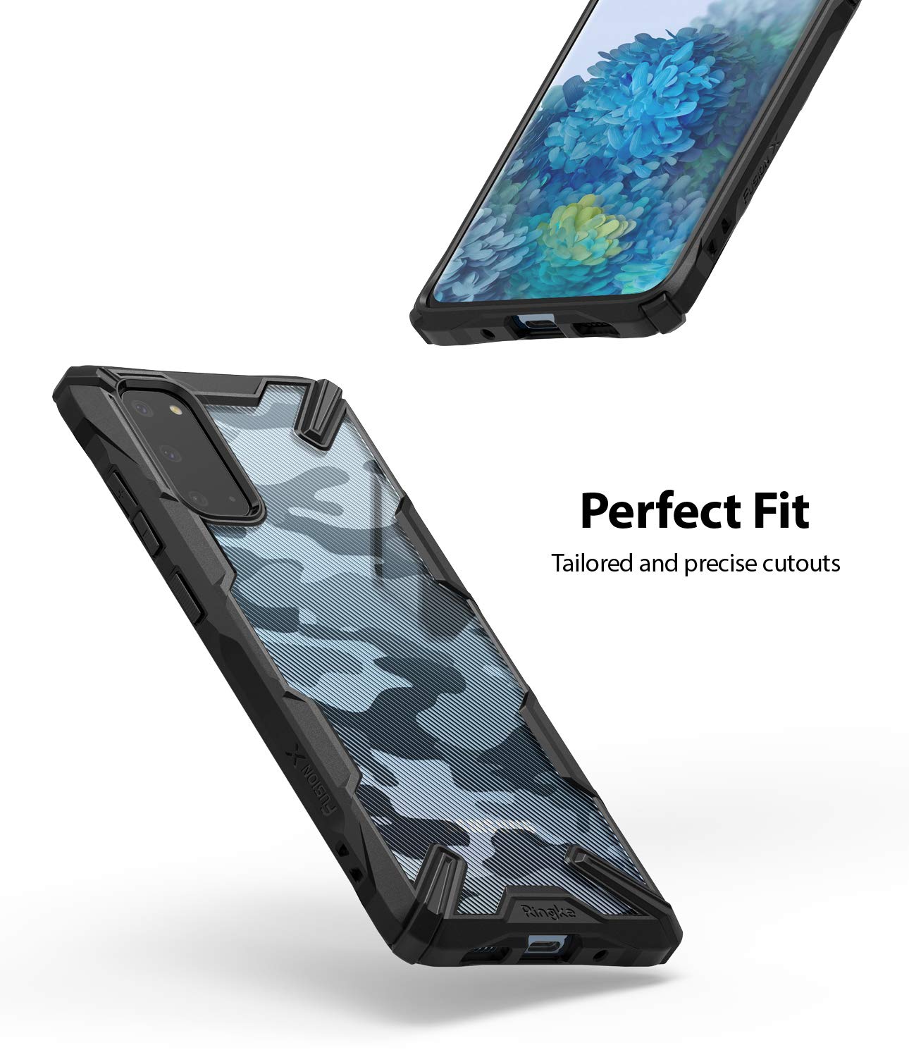 Ringke Fusion-X Custodia Galaxy S20 6.2 Camo Black Antiurto